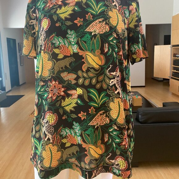 Scotch & Soda woman's top size L rayon floral print - Picture 1 of 5